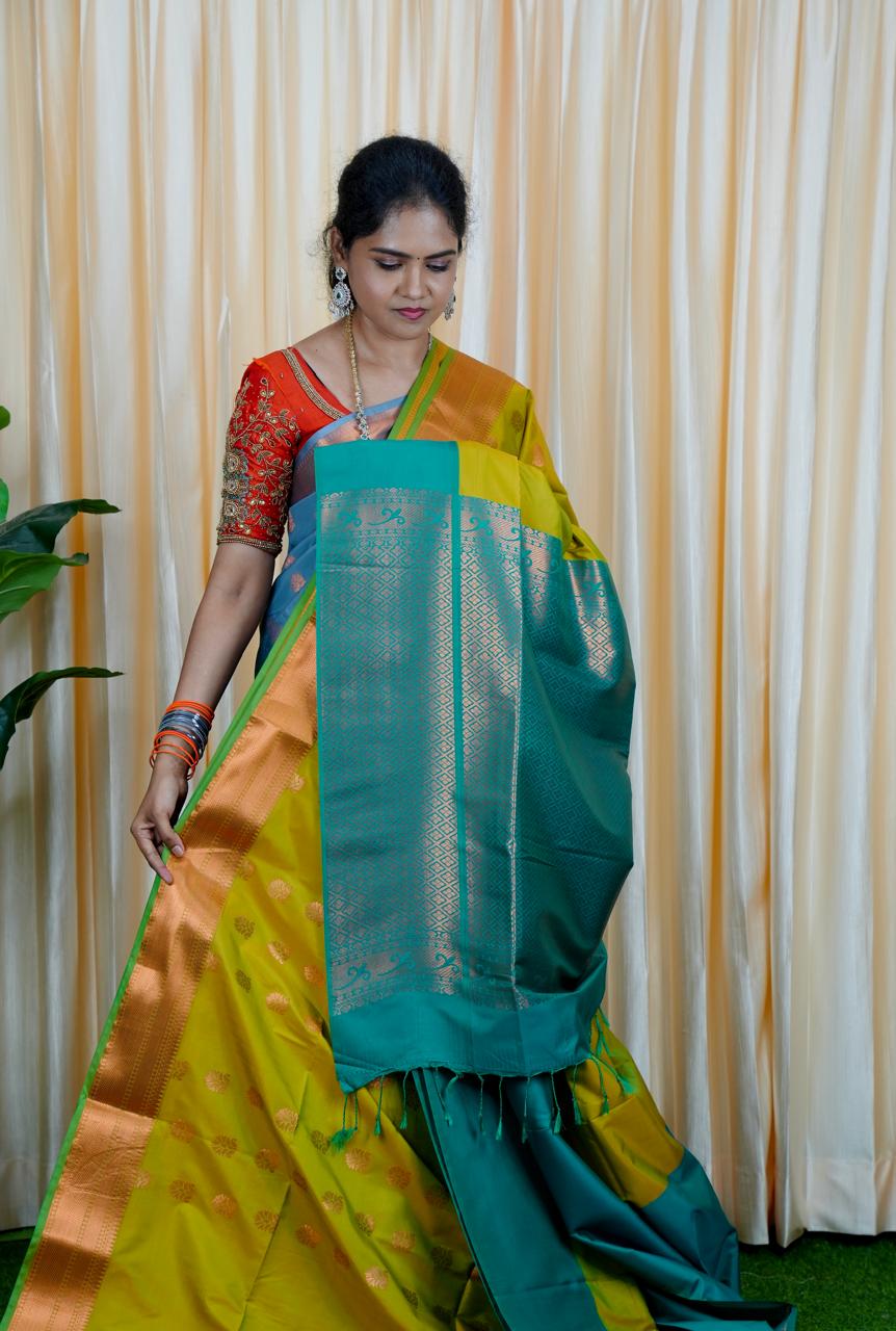 Korvai border soft silk sarees.🥳