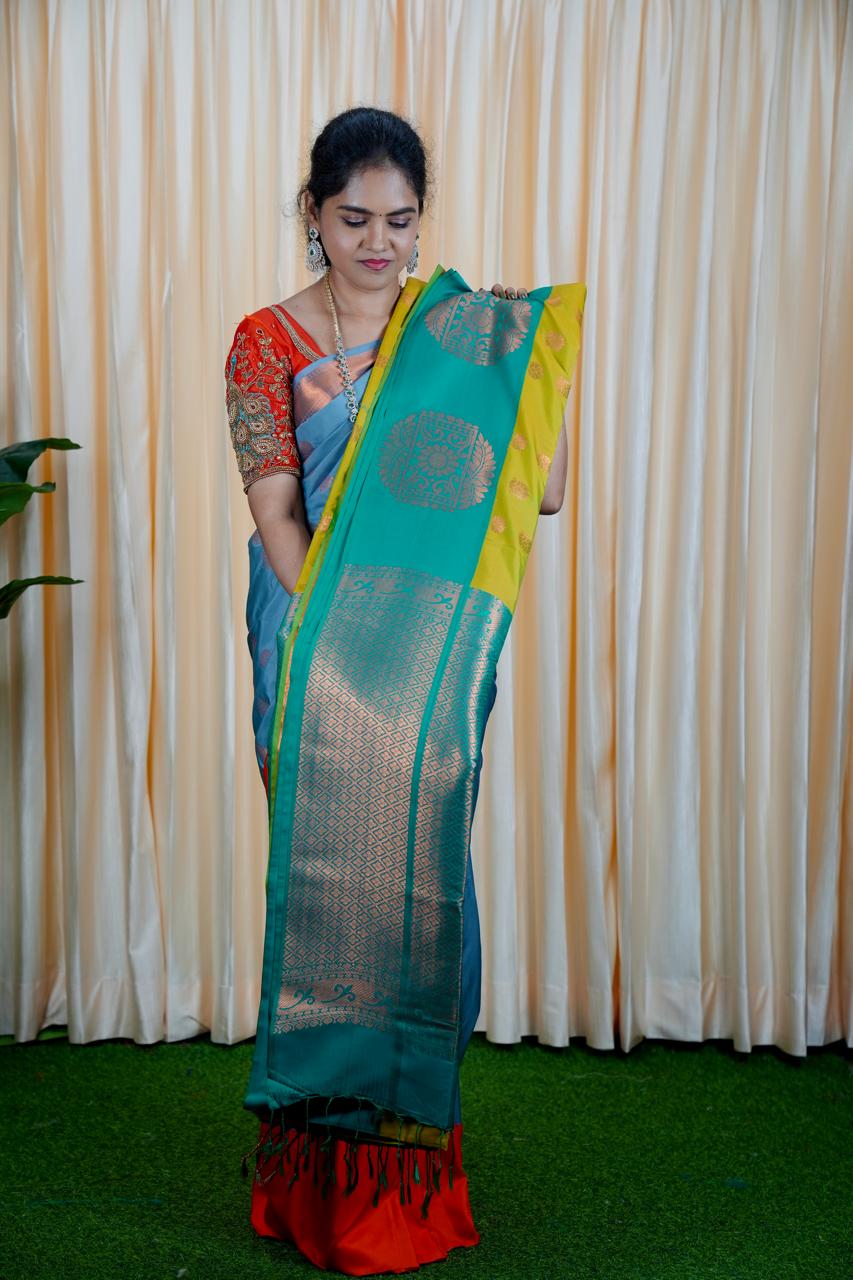 Korvai border soft silk sarees.🥳