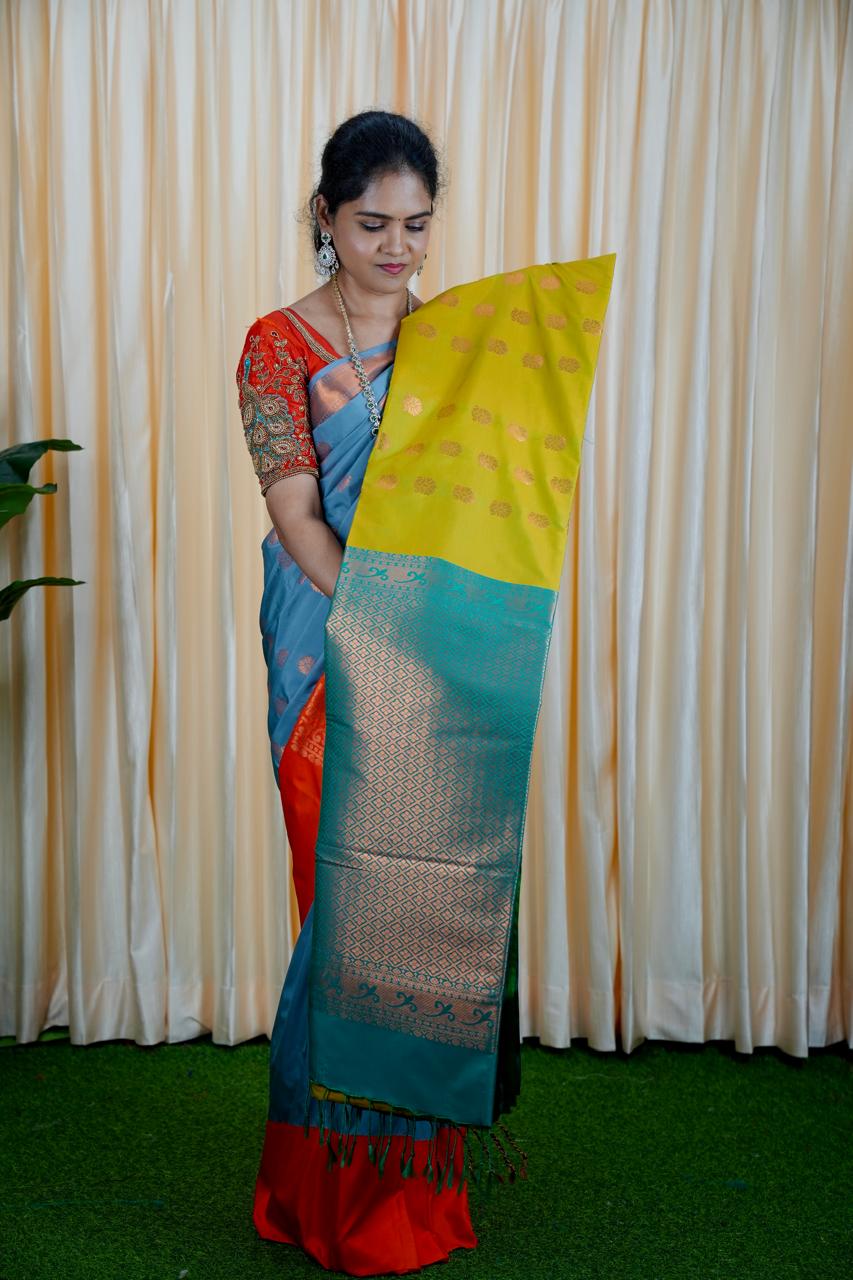 Korvai border soft silk sarees.🥳