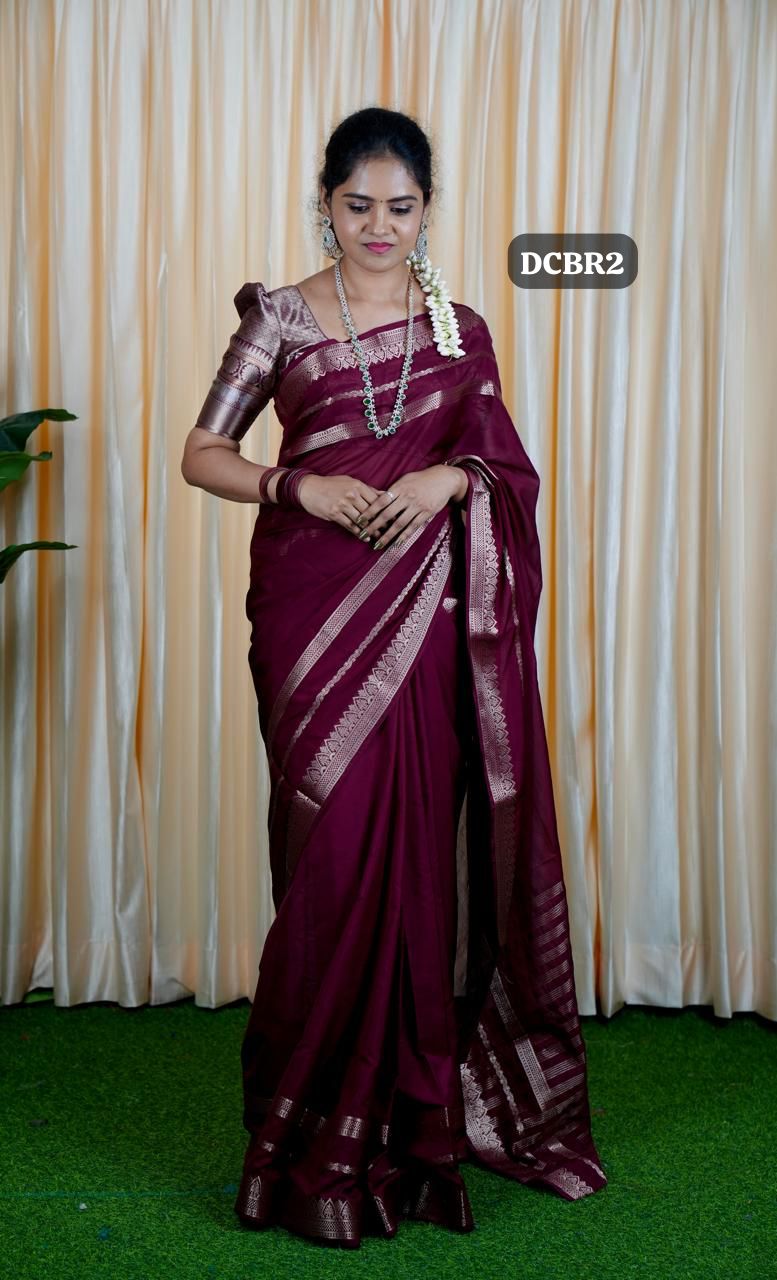 Semi Mysore silk saree.🥳