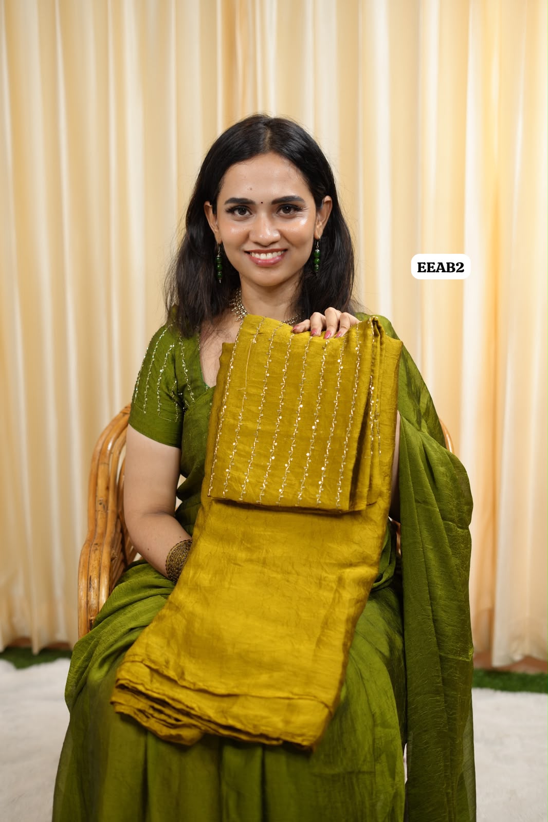 Viscose space silk with sequence work blouse 😍🥳
