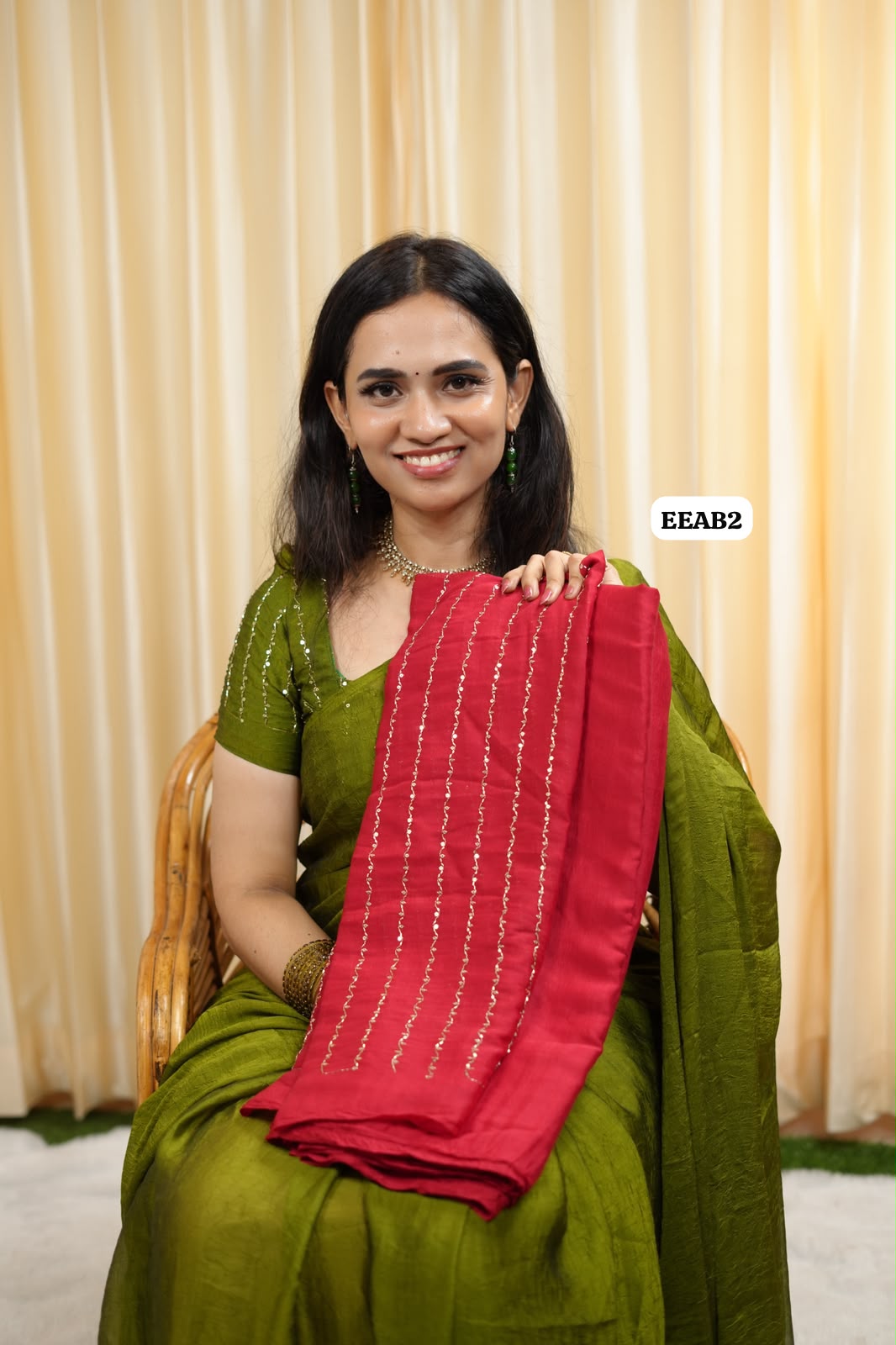 Viscose space silk with sequence work blouse 😍🥳