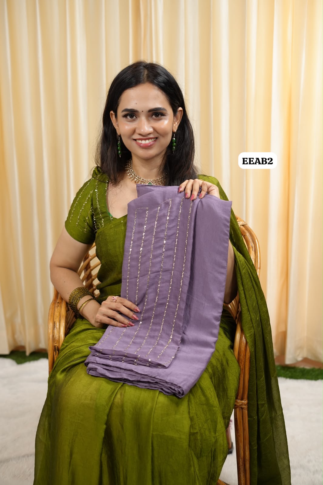 Viscose space silk with sequence work blouse 😍🥳