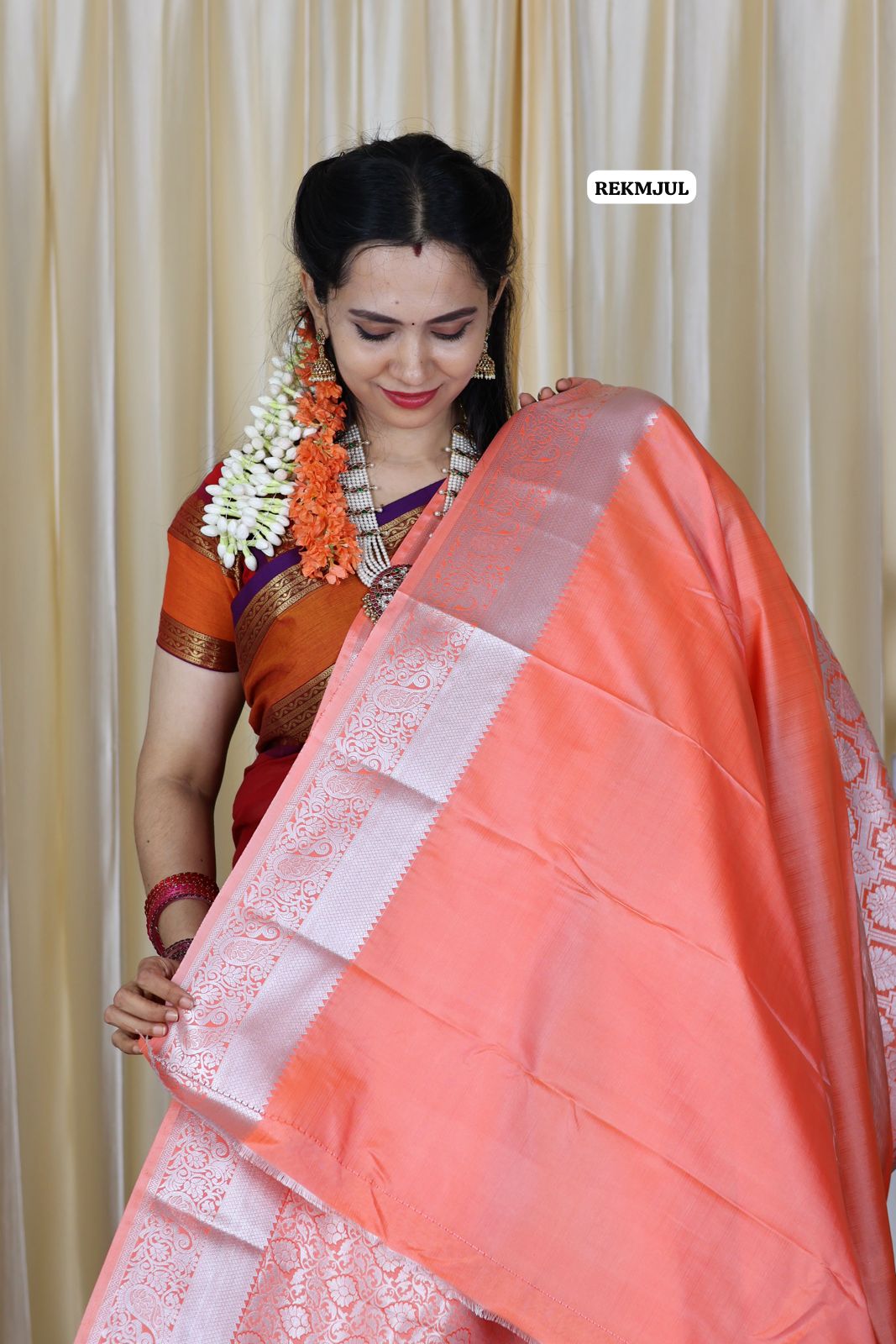 Bridal semi silk sareeš„³