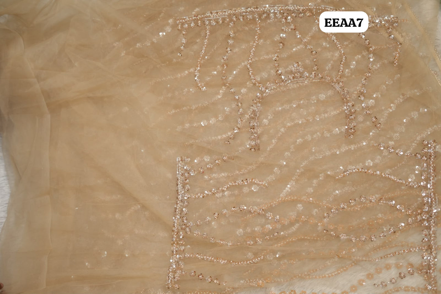 Designer saree with beads work 😍🥳