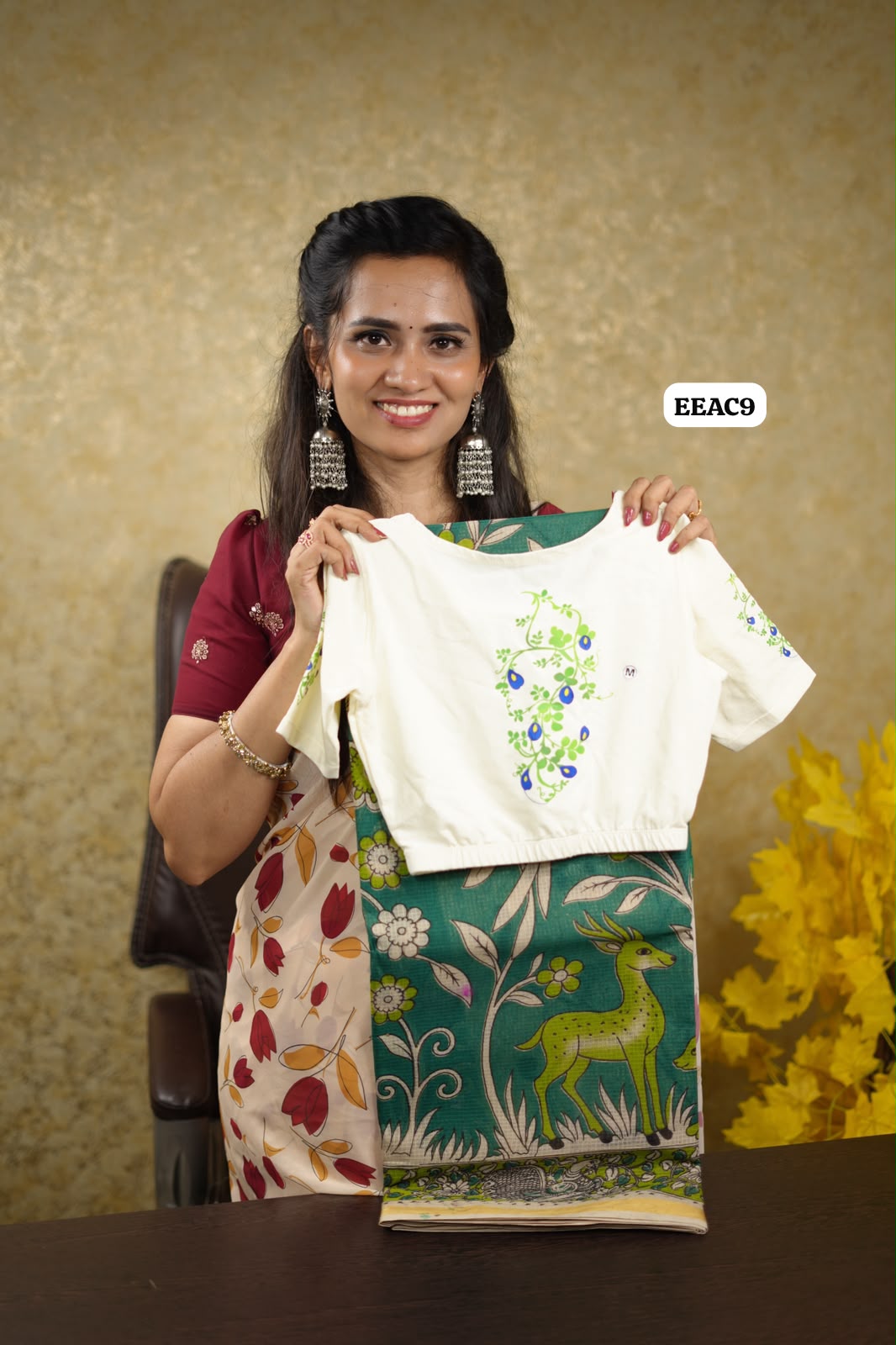 Handloom Kalamkari Kotta Cotton saree only ππβ