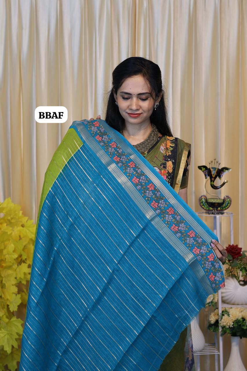 Chiffon crepe silk saree with zari weaving 😍🥳