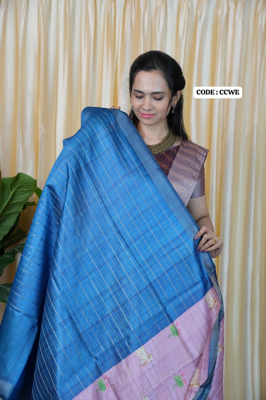 Tussar semi silk saree🥰🥳