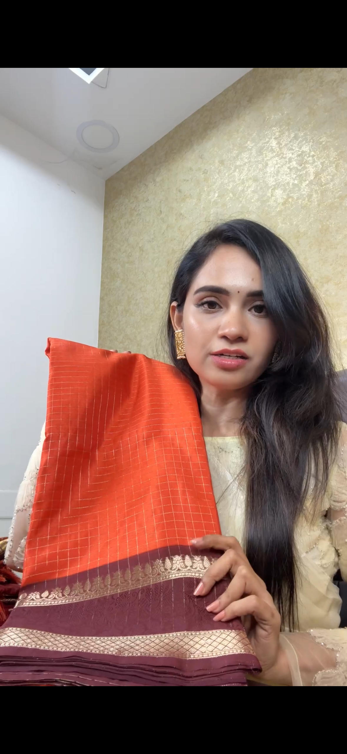 Katan Semi silk cotton saree with checks zari weaving offer saree😍