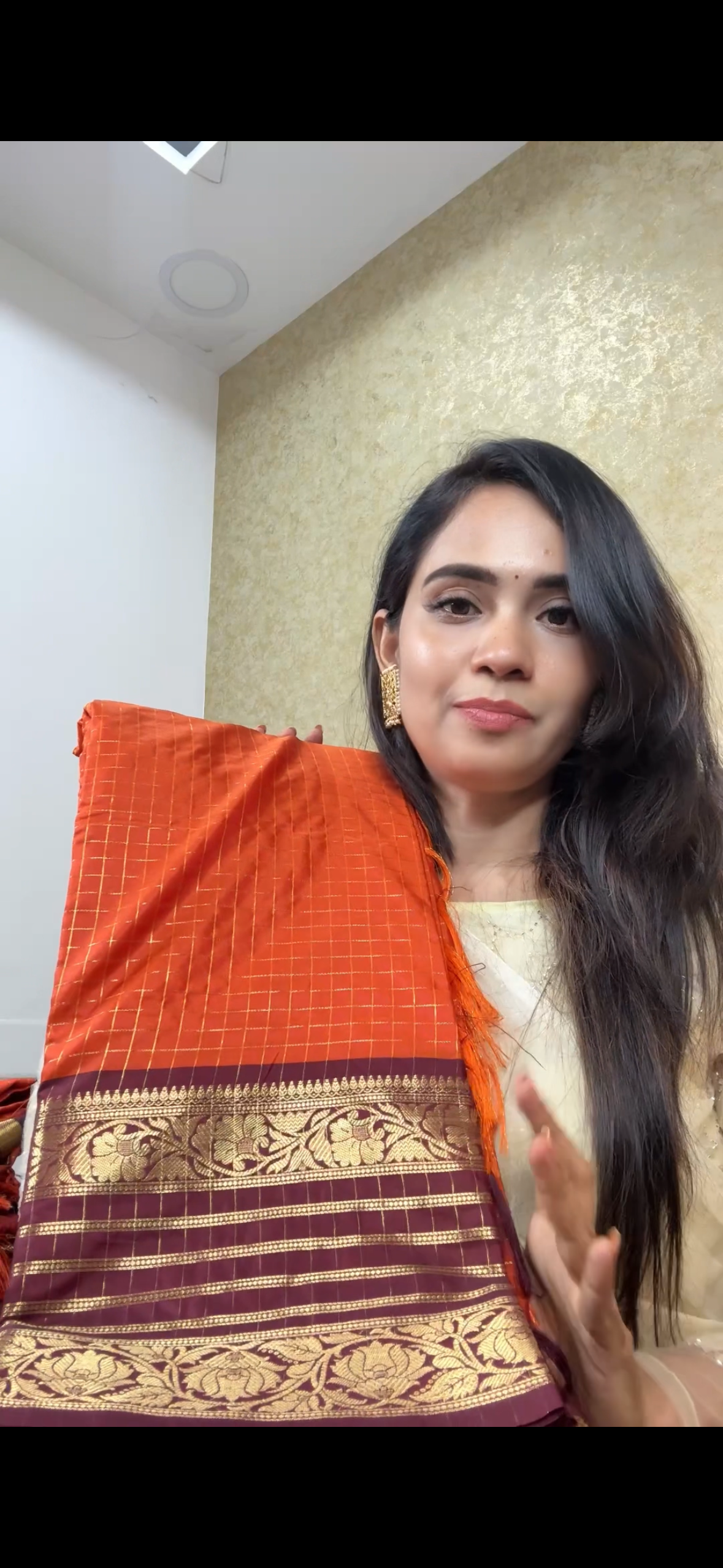 Katan Semi silk cotton saree with checks zari weaving offer saree😍