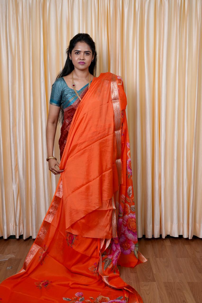 Premium chiffon saree🥰📚