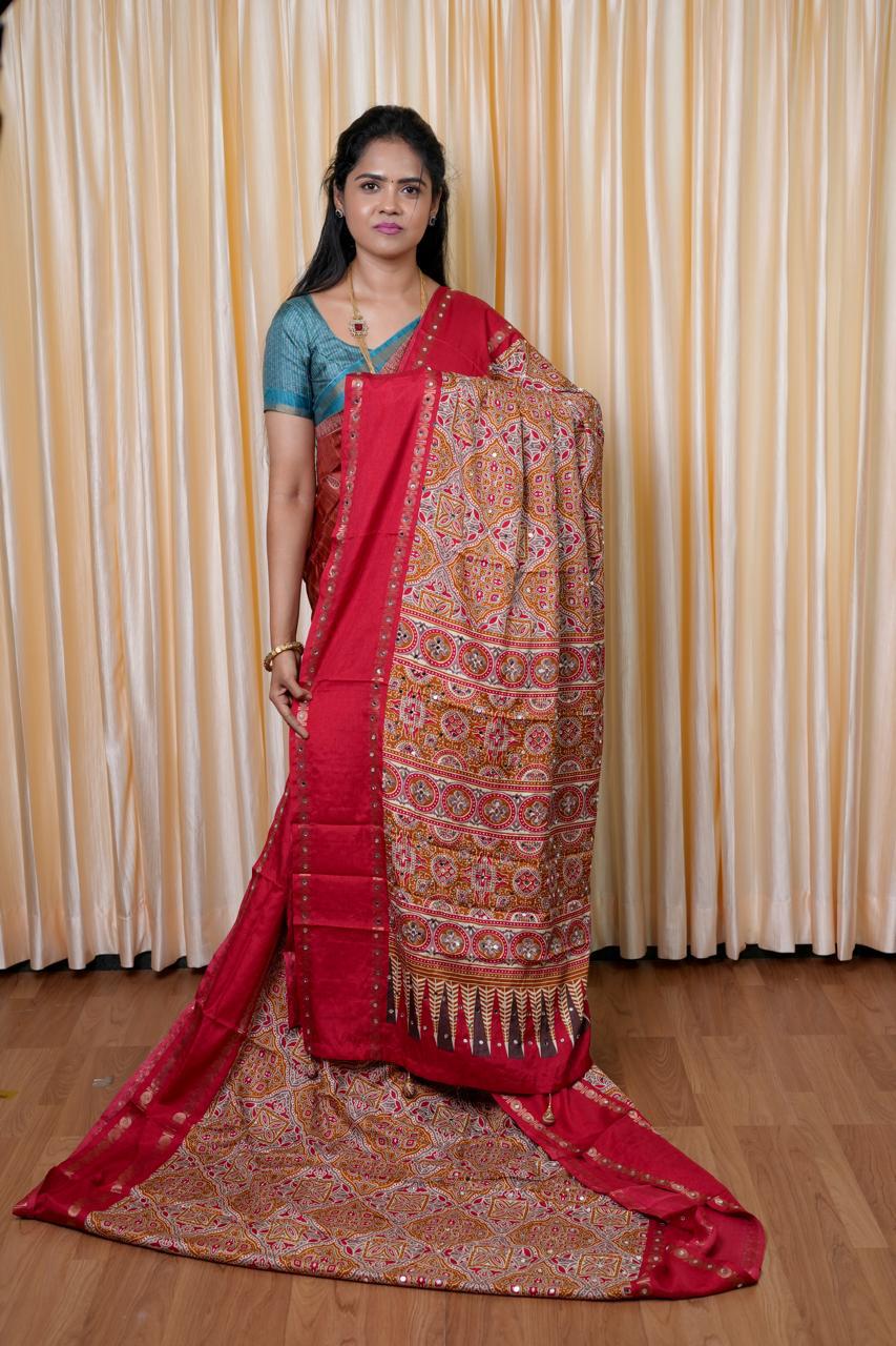 Tussar silk saree🥳🌈