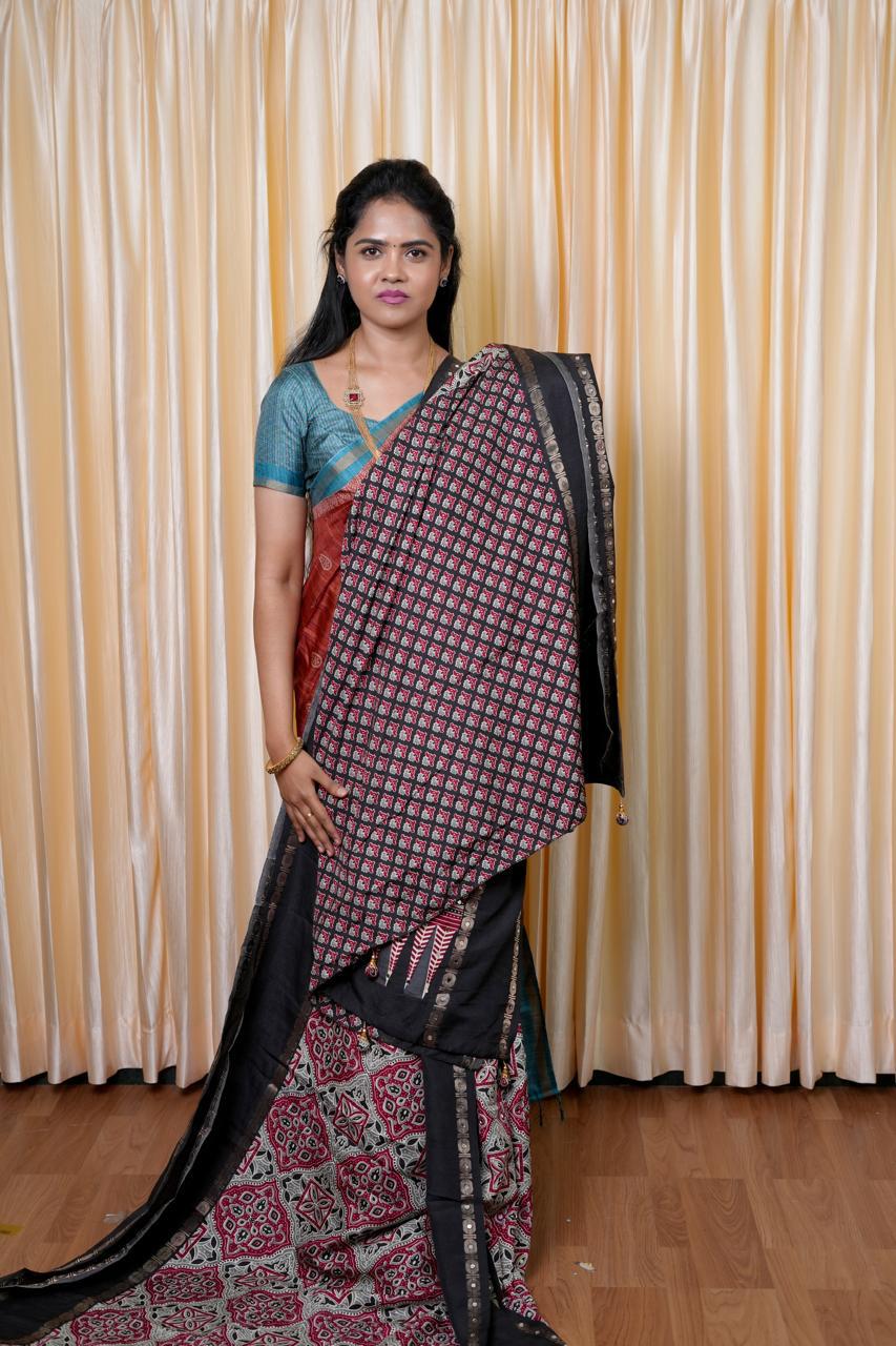 Tussar silk saree🥳🌈