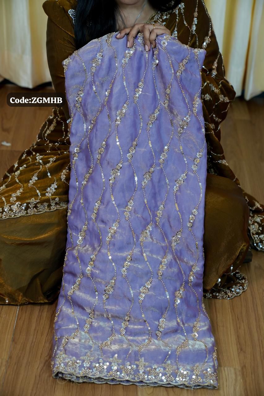 Premium Space silk with Golden heavy Katdhana work