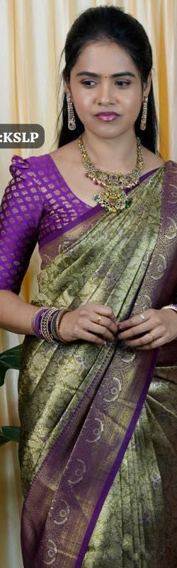 Bridal Kanchi semi silk saree 🌈 📚