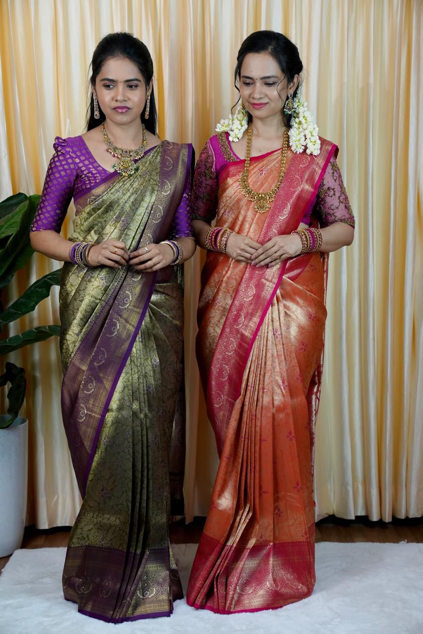 Bridal Kanchi semi silk saree🥰😎