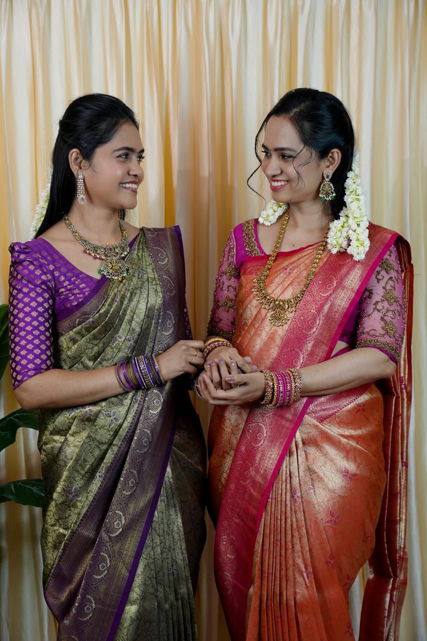 Bridal Kanchi semi silk saree🥰😎