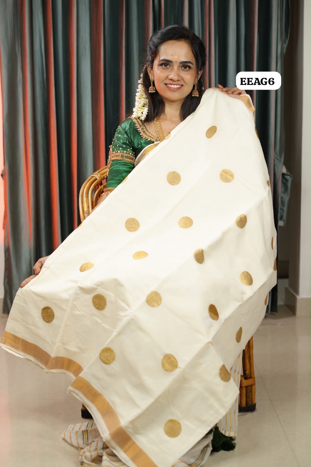 Onam special mul cotton saree🥳