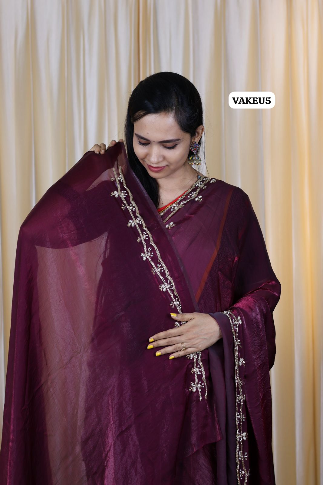 Premium quality Space silk with handwork design 😍🥳