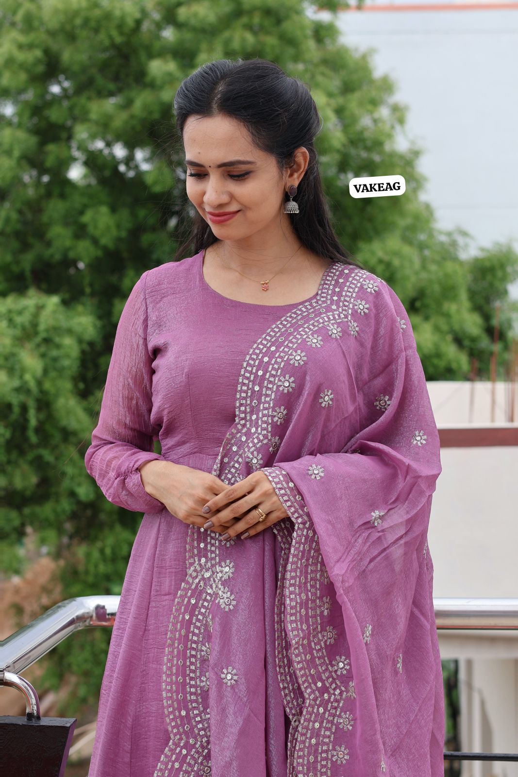 Long gown with pant and duppata with full lining😍🥳