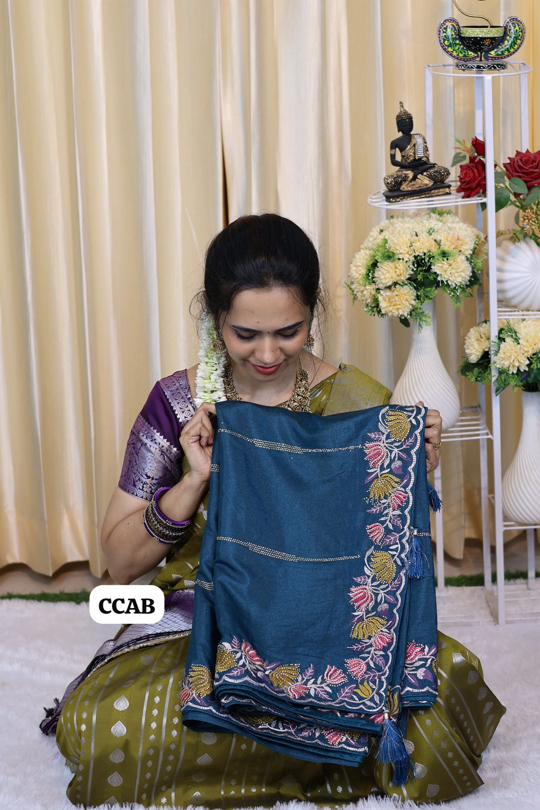 Buttery soft saree with embroidery border 😍🥳