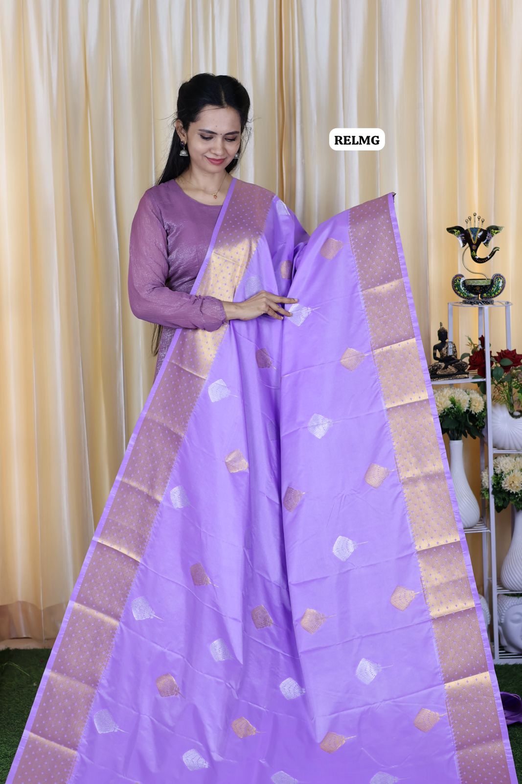 Premium kanchi semi soft silk saree with running blouse š