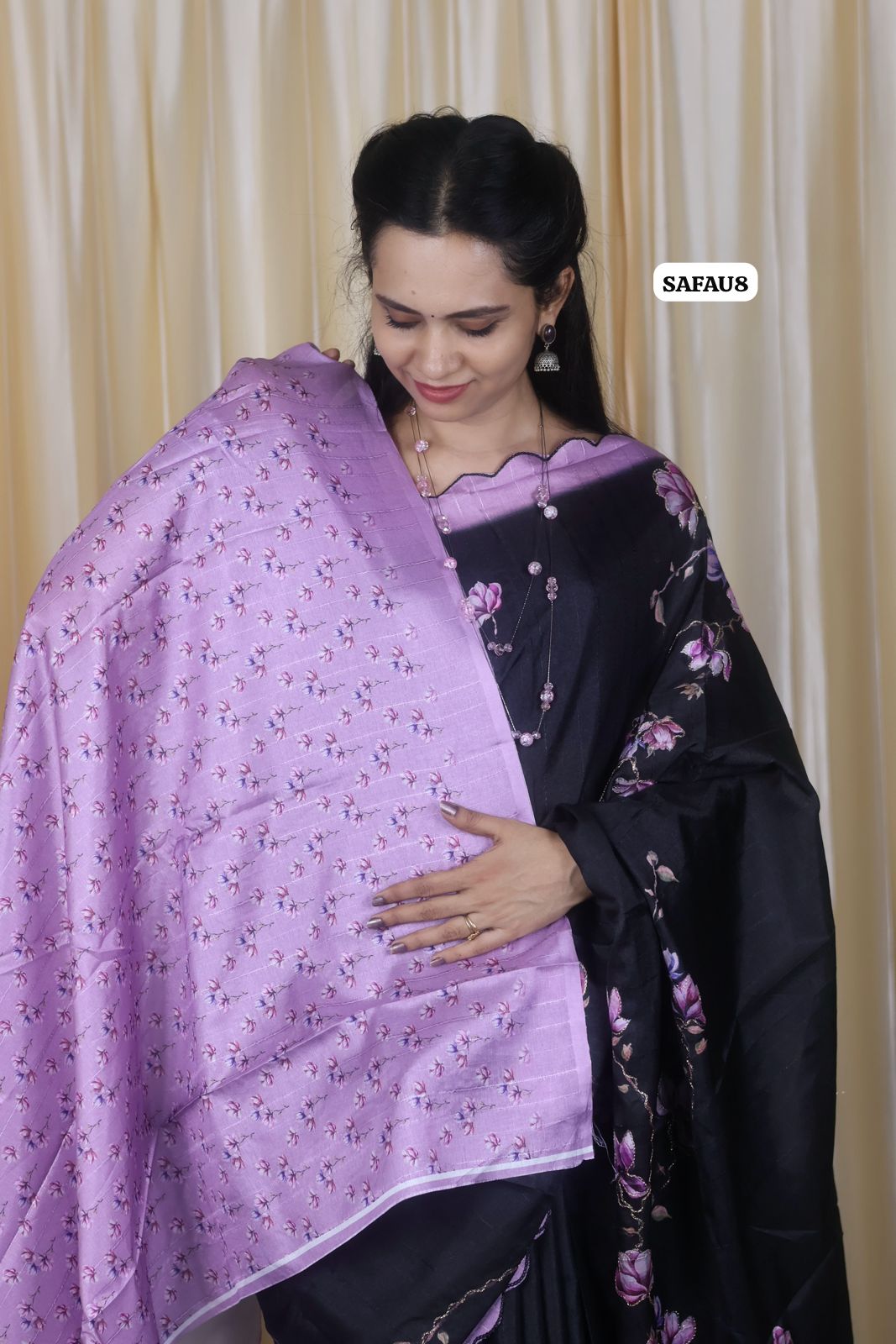 Tussar silk saree Scalloped border with Running blouse 🔥😍🥳