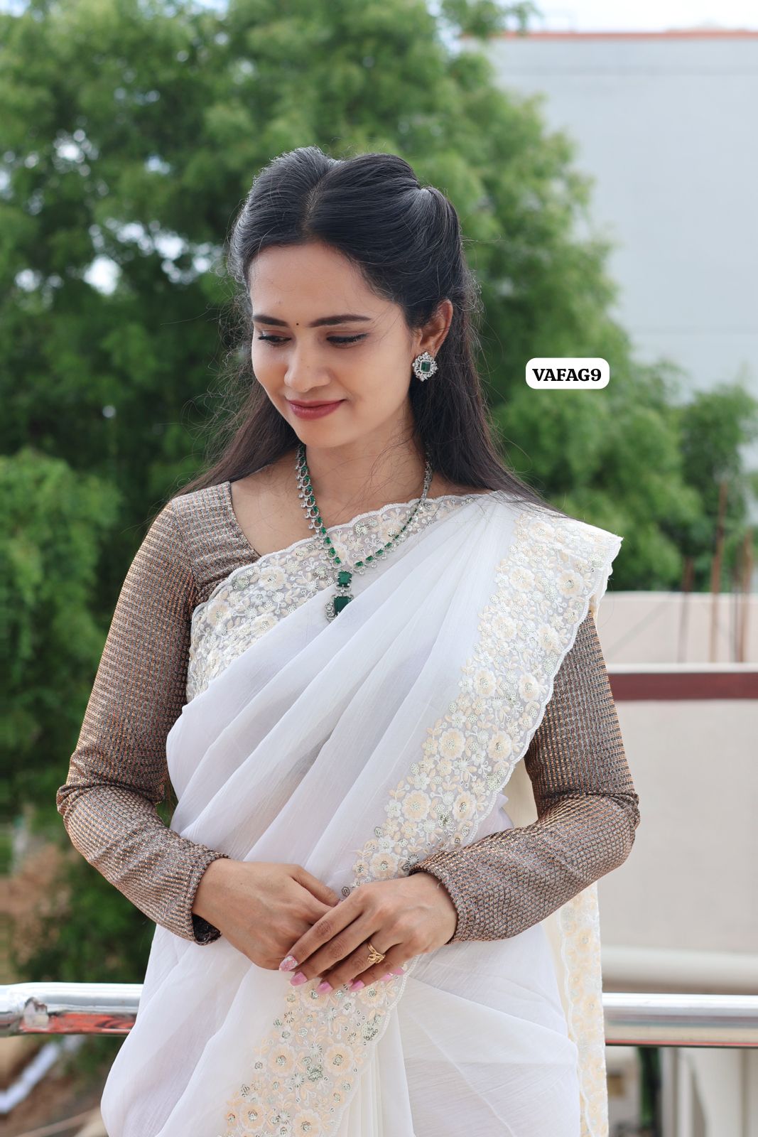 Crushed space silk with embroidery scalloped border 🔥😍🥳