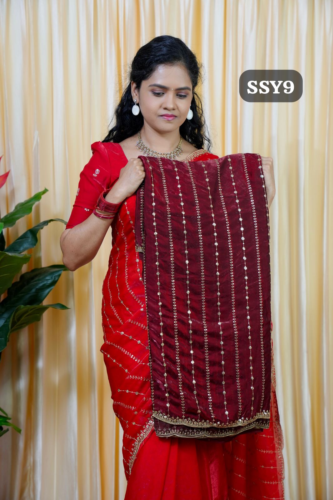 Premium space silk with Sequence work🥰🥳