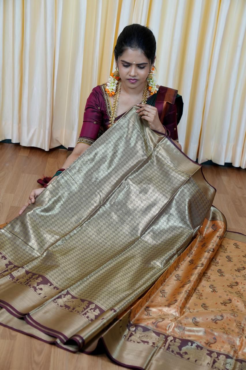 Bridal Tissue silk saree🥳