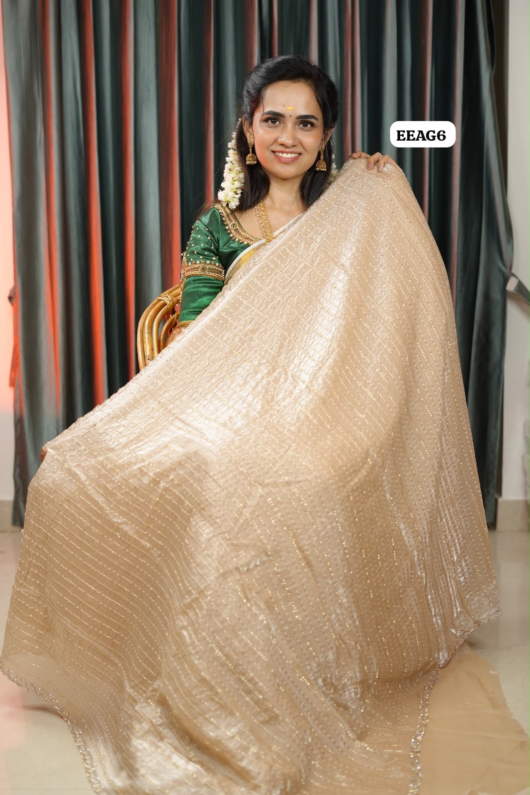 Space silk heavy work saree 😍🥳