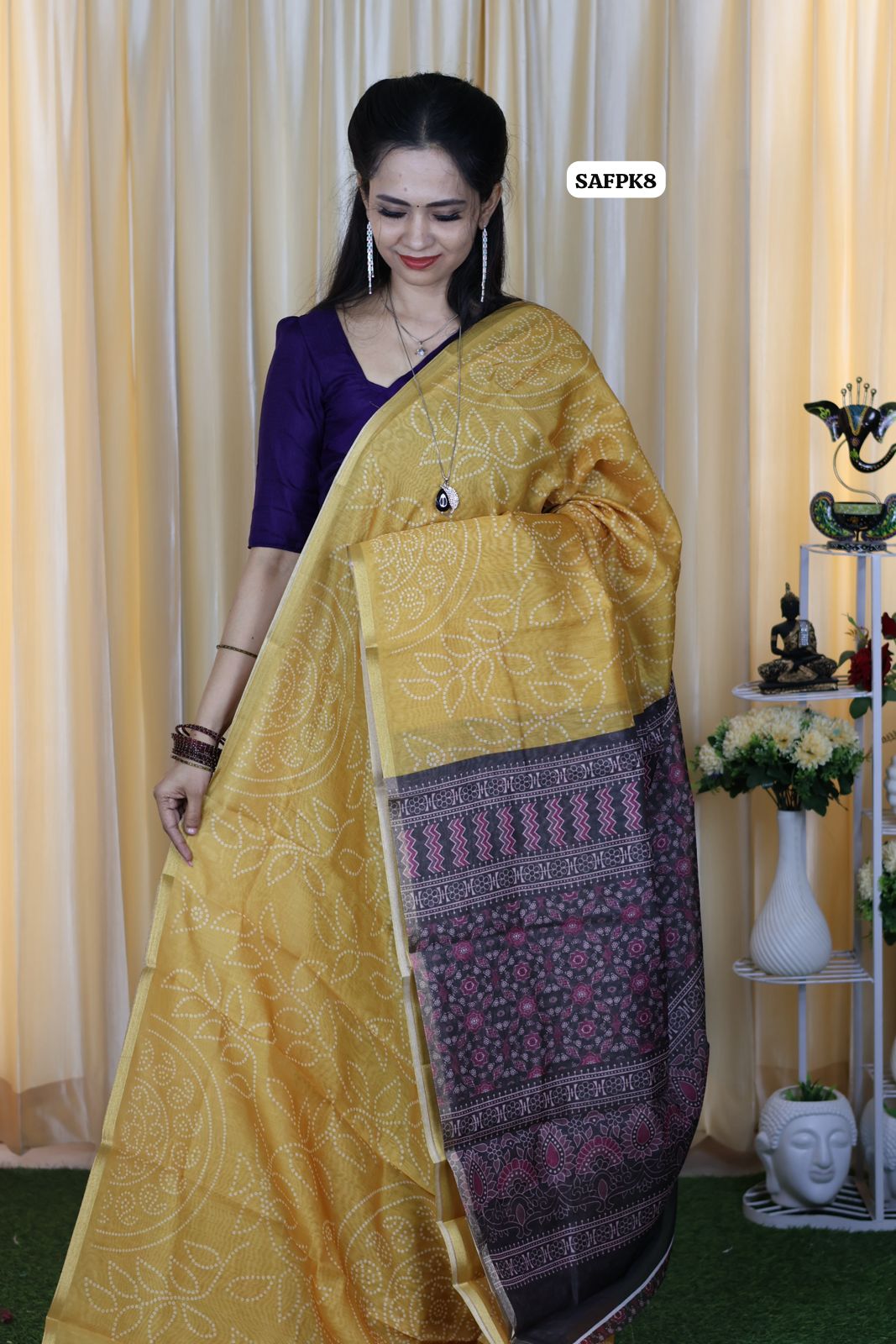 Chanderi cotton saree with running blouse š„šš„³