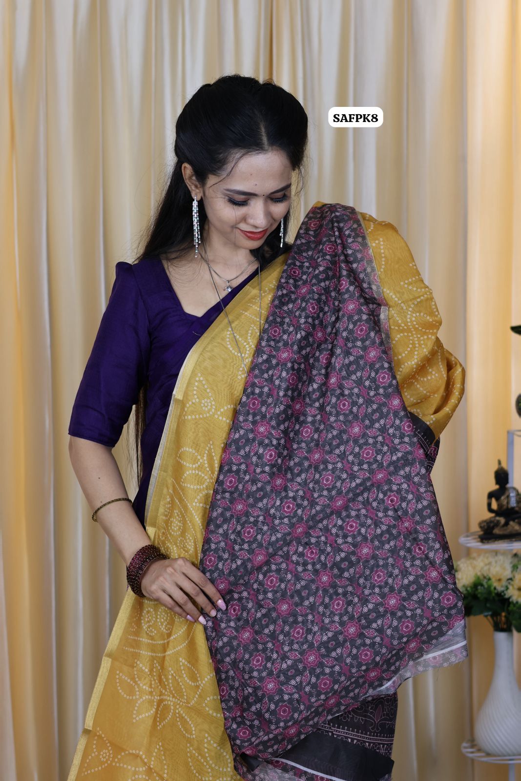 Chanderi cotton saree with running blouse š„šš„³