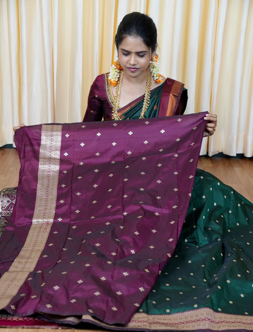Soft silk saree with Butta’s concept🥳✅