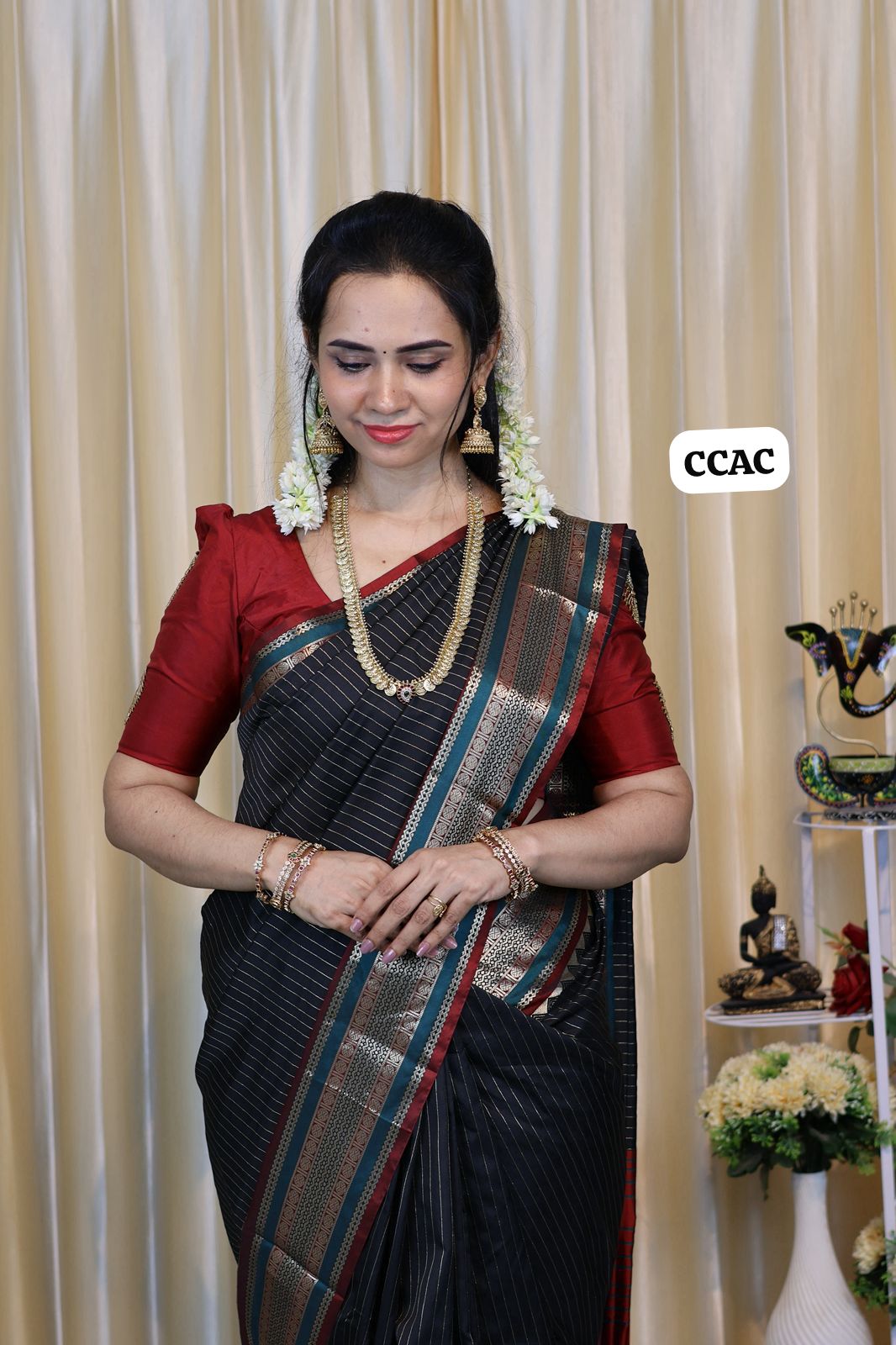 Premium Munga silk saree with colour full Pallu and blouse 😍🥳