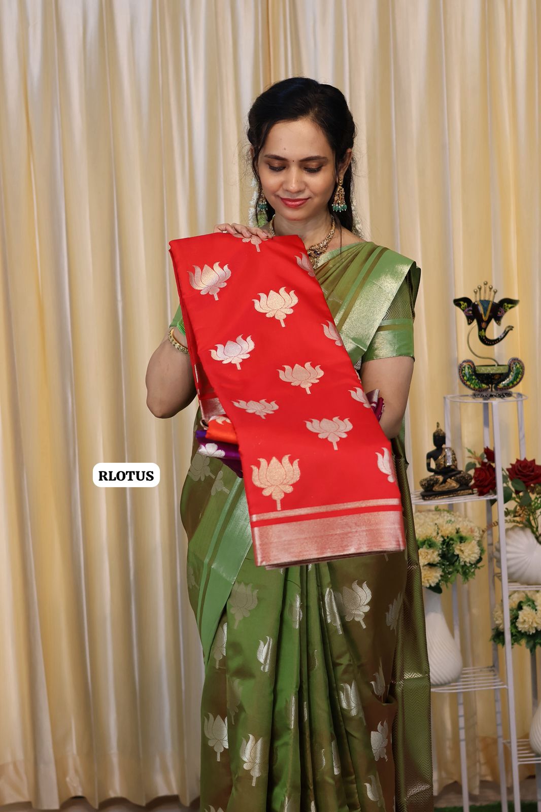 Kajol inspired lotus design Semi soft silk saree with same blouse as in pic😍🥳