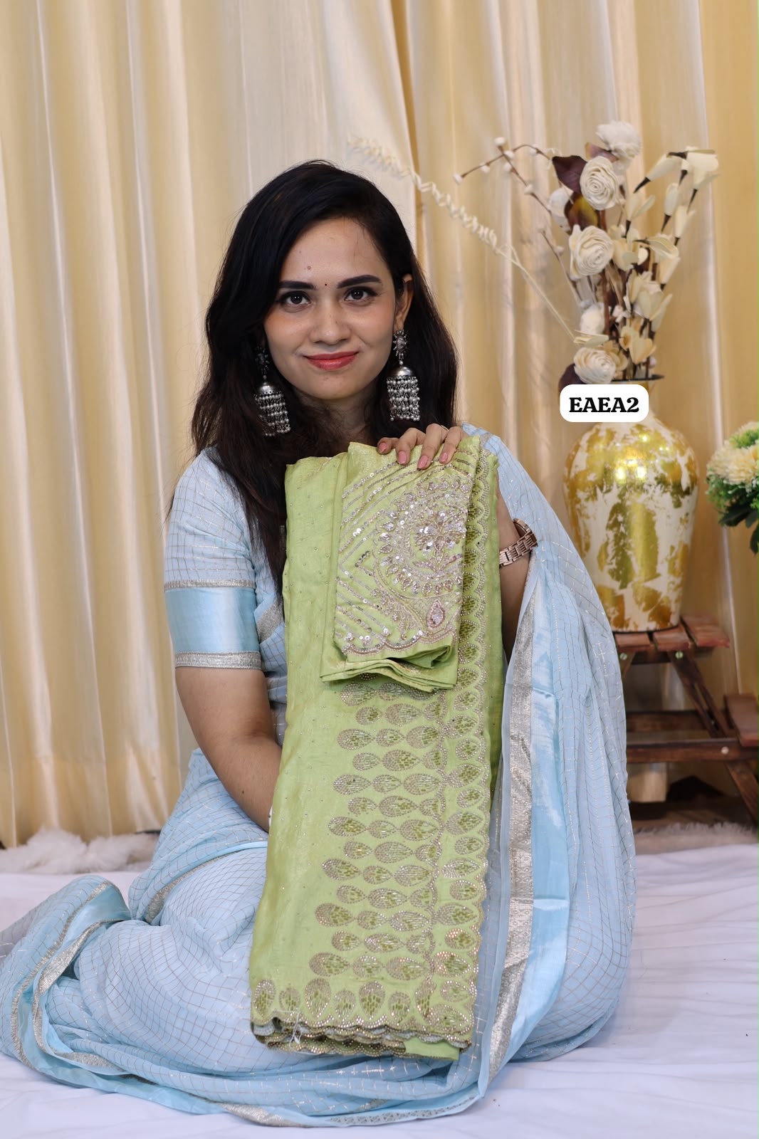 Space silk saree with jarkhand diamond work πππ