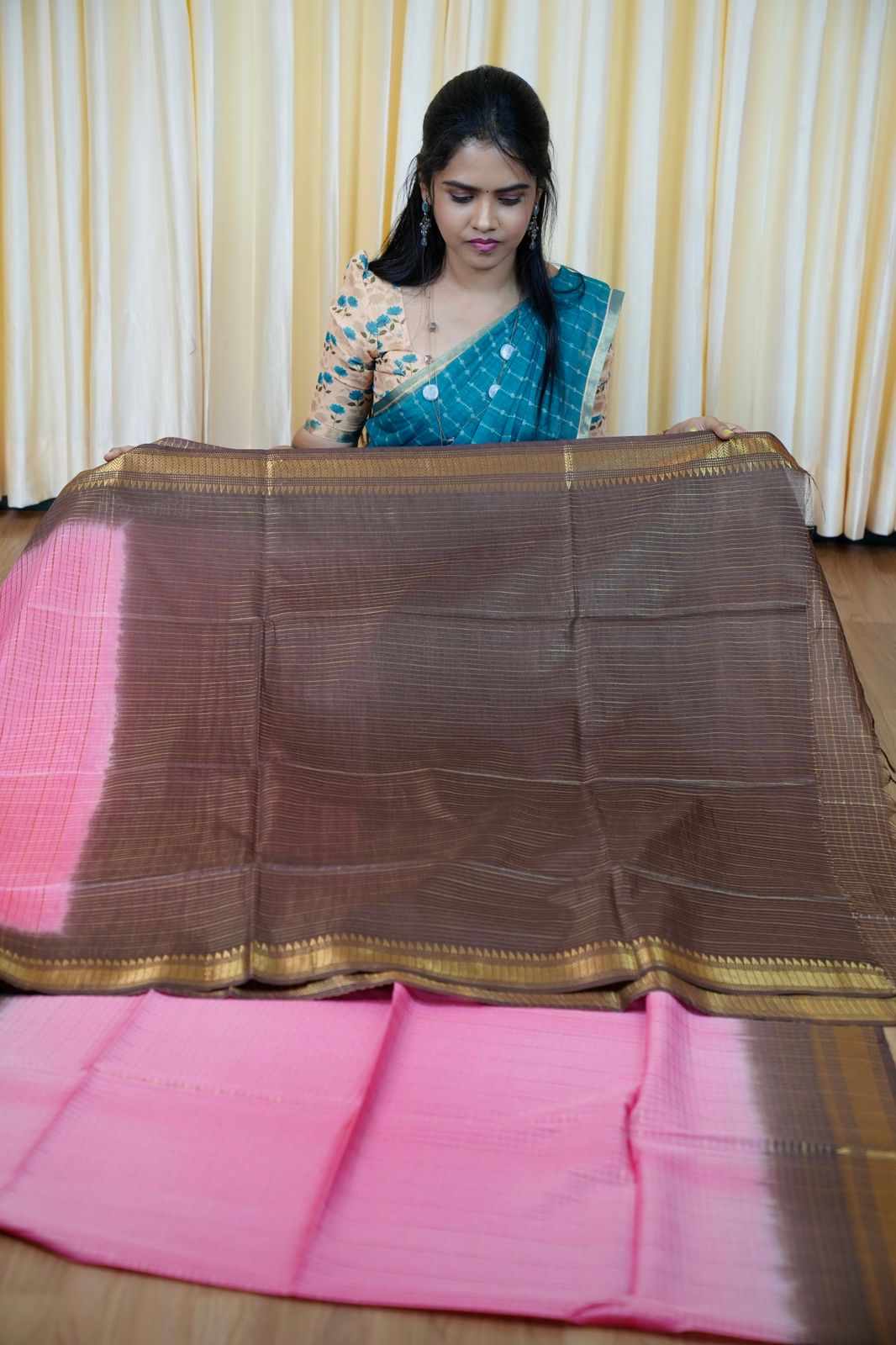 Tussar silk saree🥰😎🌈📚