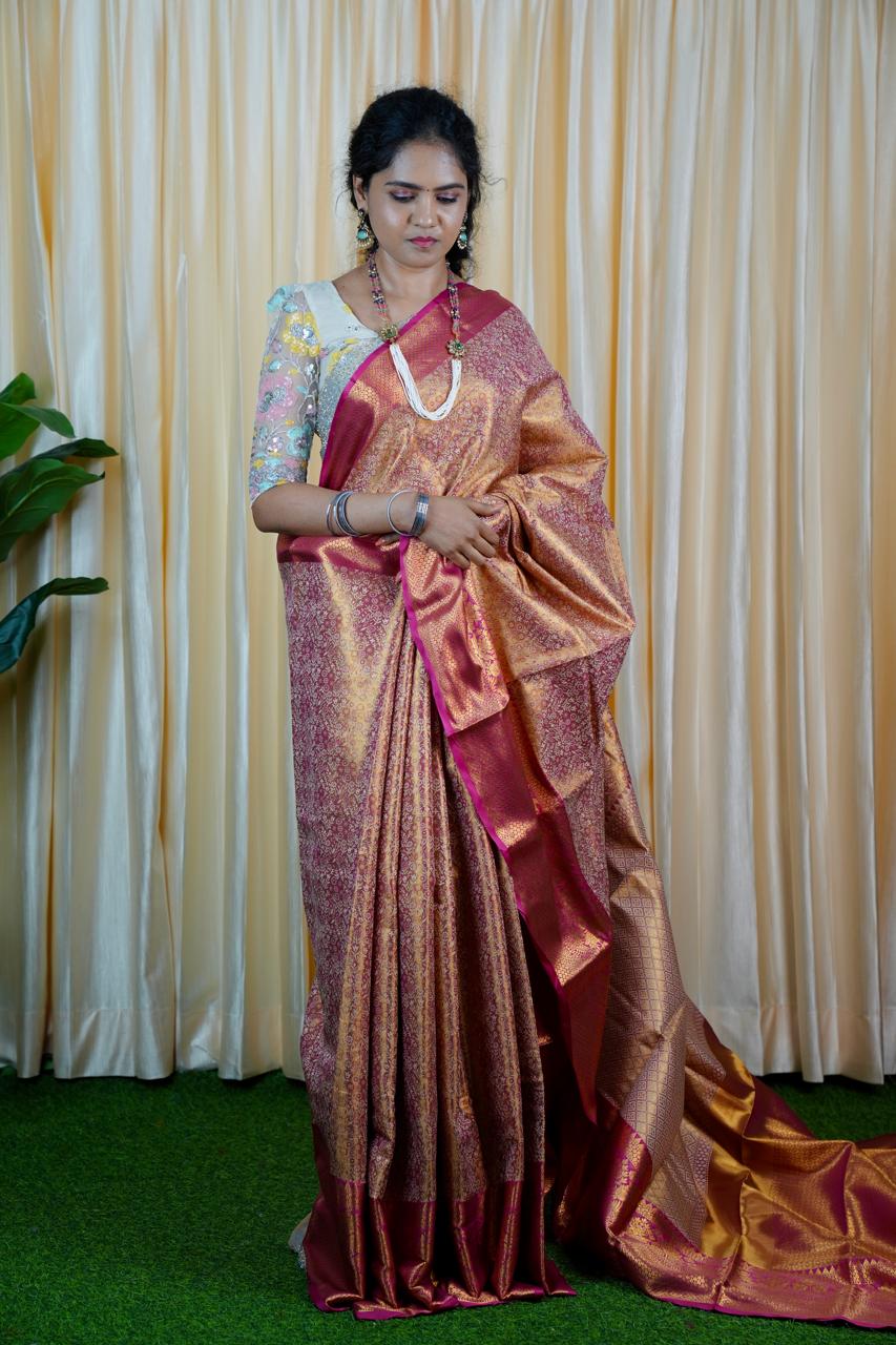 Kanchipuram semi silk sareeš„³