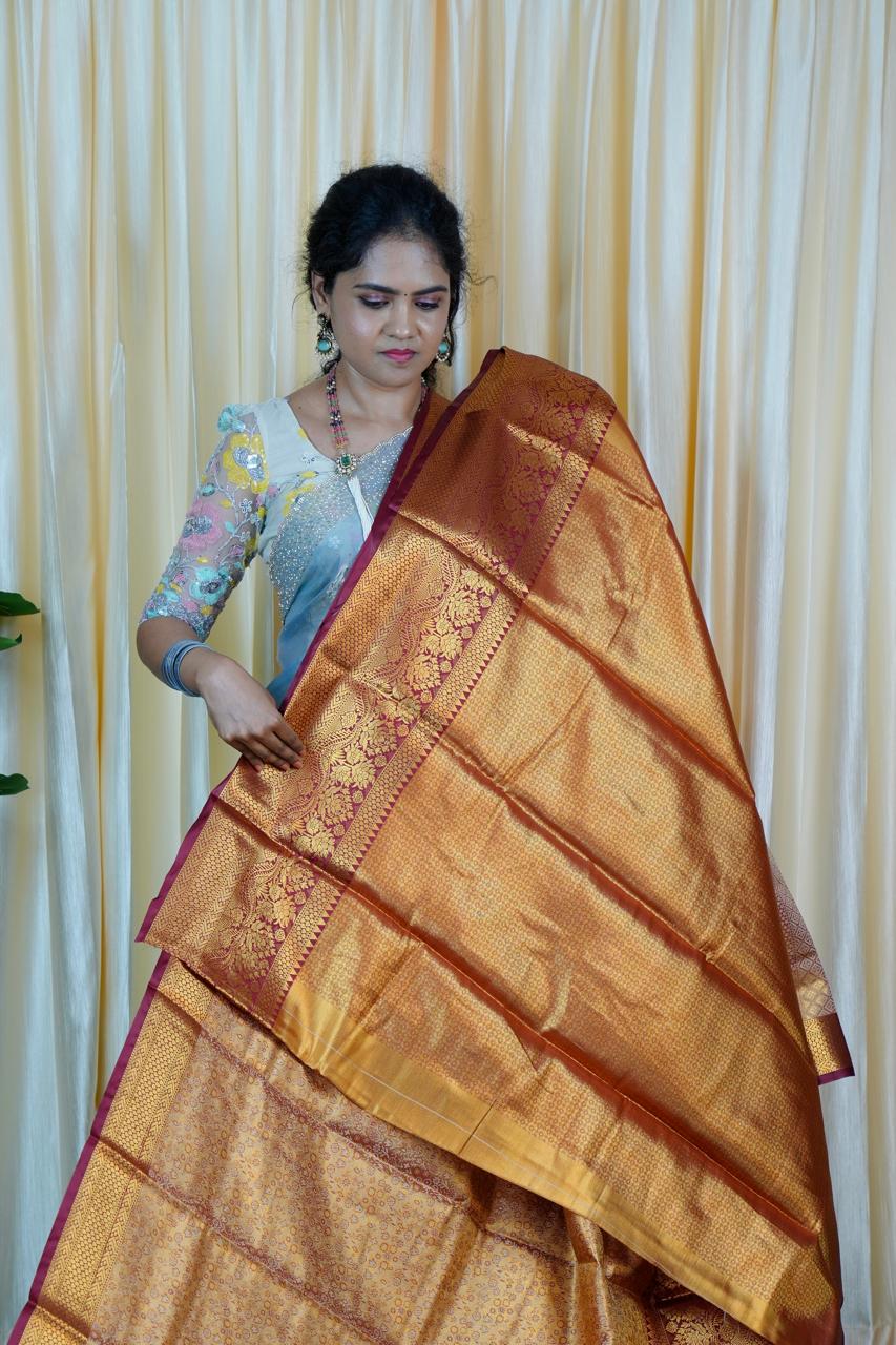 Kanchipuram semi silk saree🍄🥳