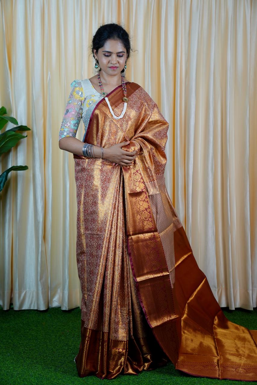 Kanchipuram semi silk saree🍄🥳