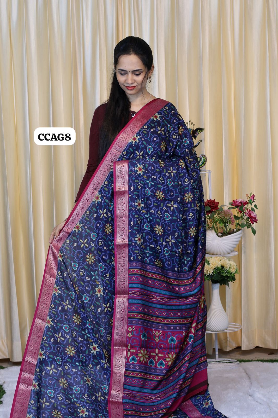 Ikkat print saree 😍Ⓜ️