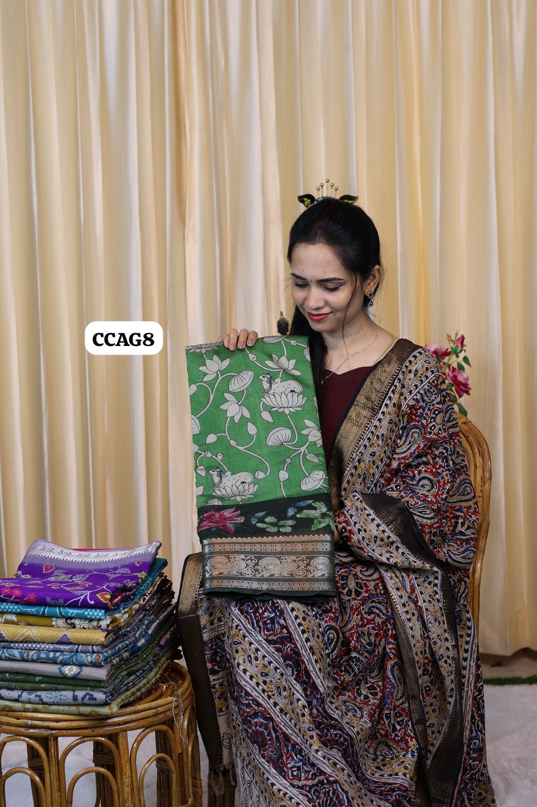 Ikkat print saree 😍Ⓜ️