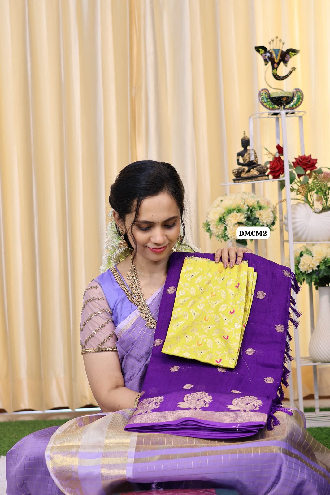 Mysore crepe silk saree with contrast blouseⓂ️😍