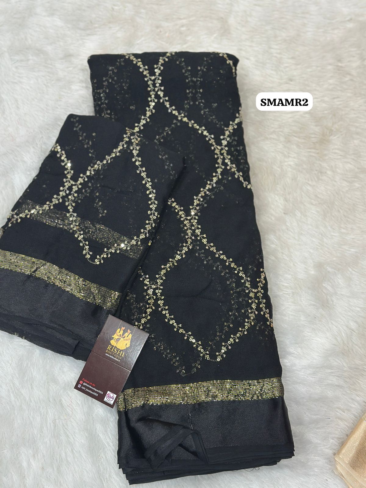 Pure georgette sarees with chumky works.🥳