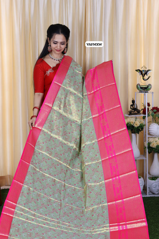 Bridal kanchi semi soft silk saree with running blouse 🔥🥳