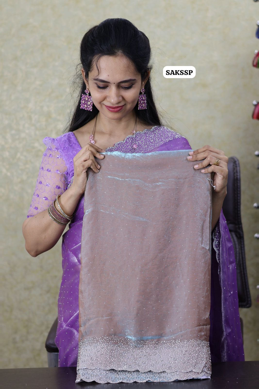 space silk with cut work border with running blouse 🔥😍🥳Cool beige