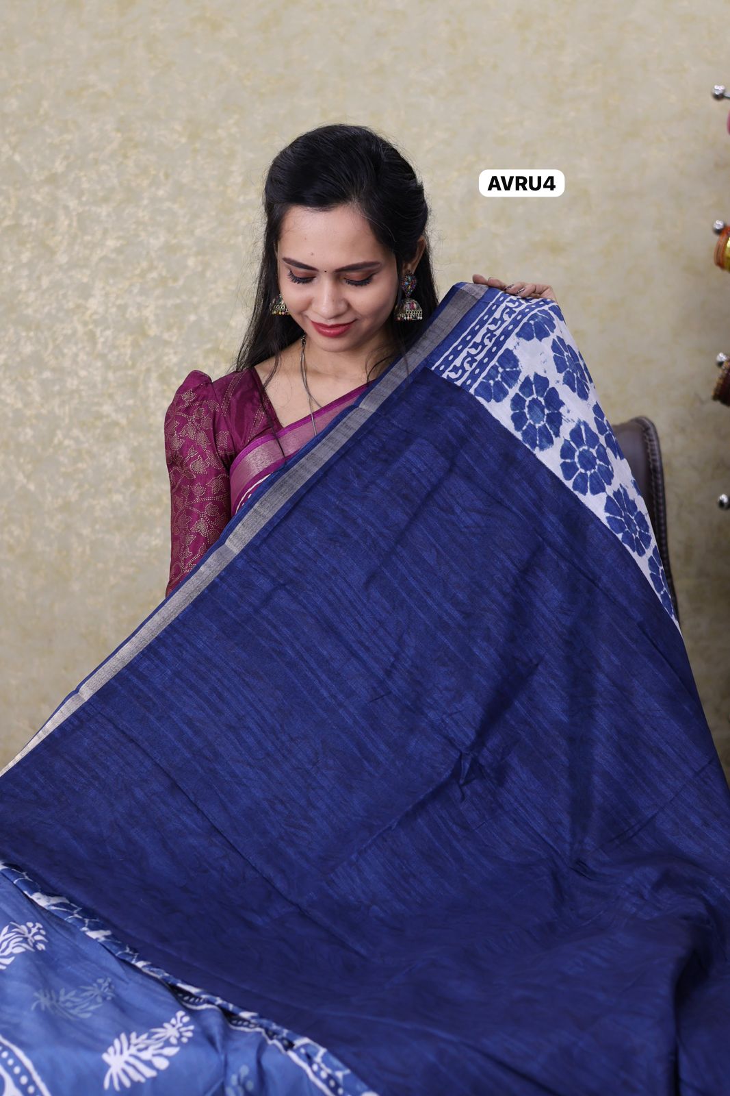 Bhagalpuri soft silk cotton saree with zip bagⓂ️
