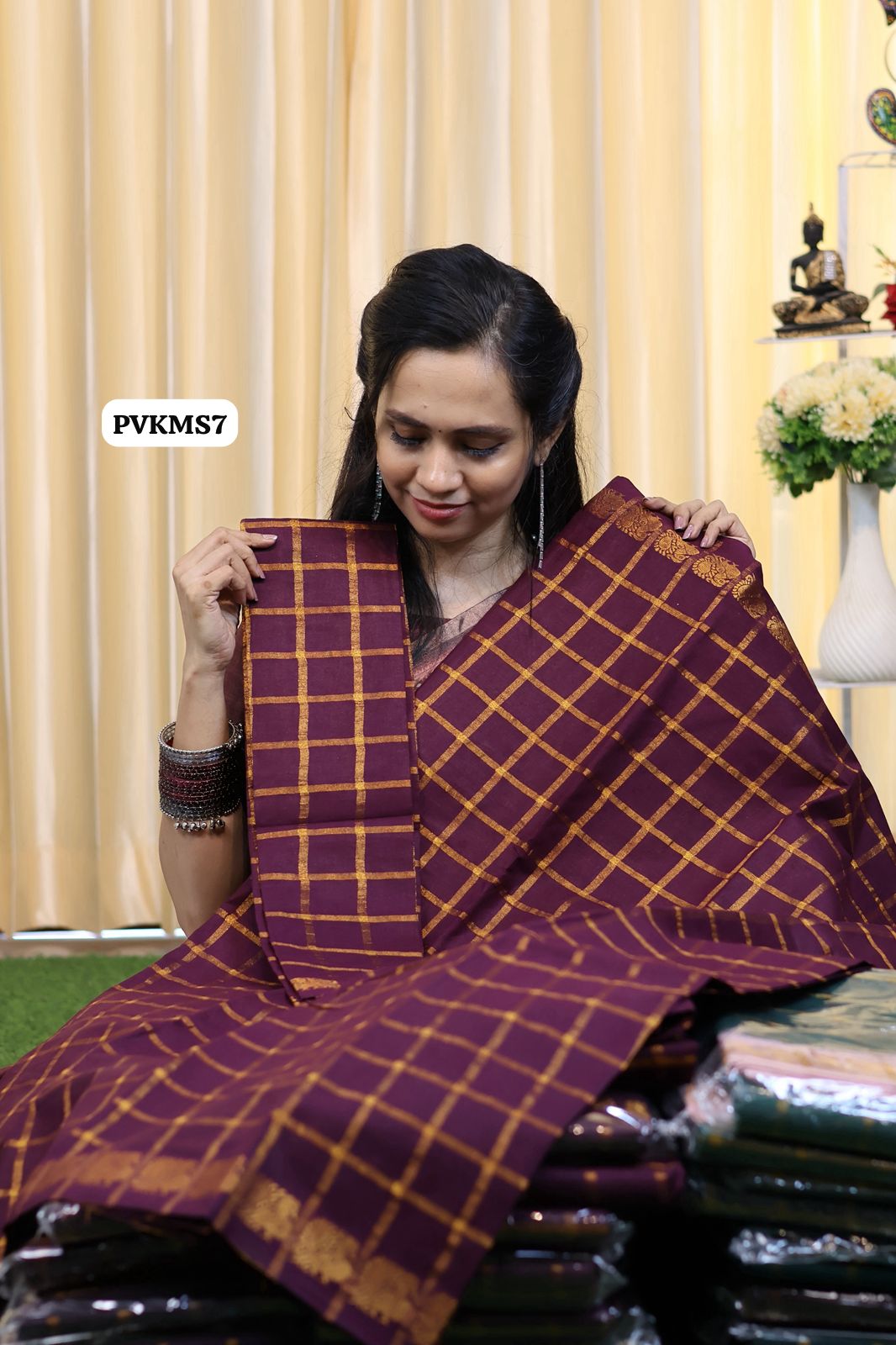 Sungudi cotton 120 count zari checks 😍😎