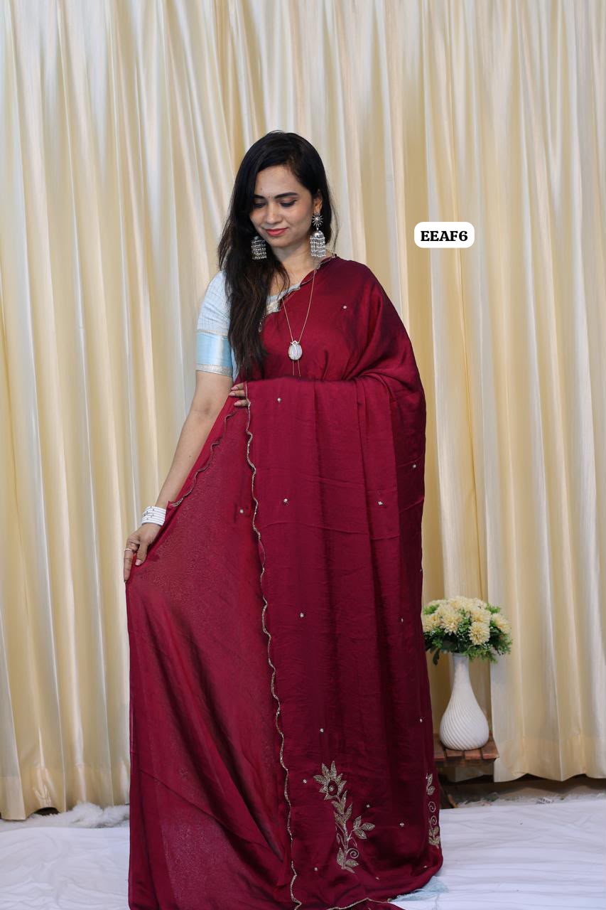 Kadhi viscose cut work saree😍🥳